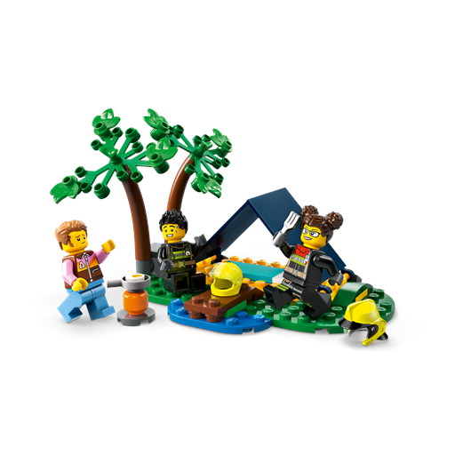 LEGO City Firhjulstrukket Brandbil Med Redningsbåd - 60412