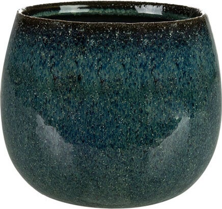 TS bloempot Odile groen / blauw D 15 H 13 cm