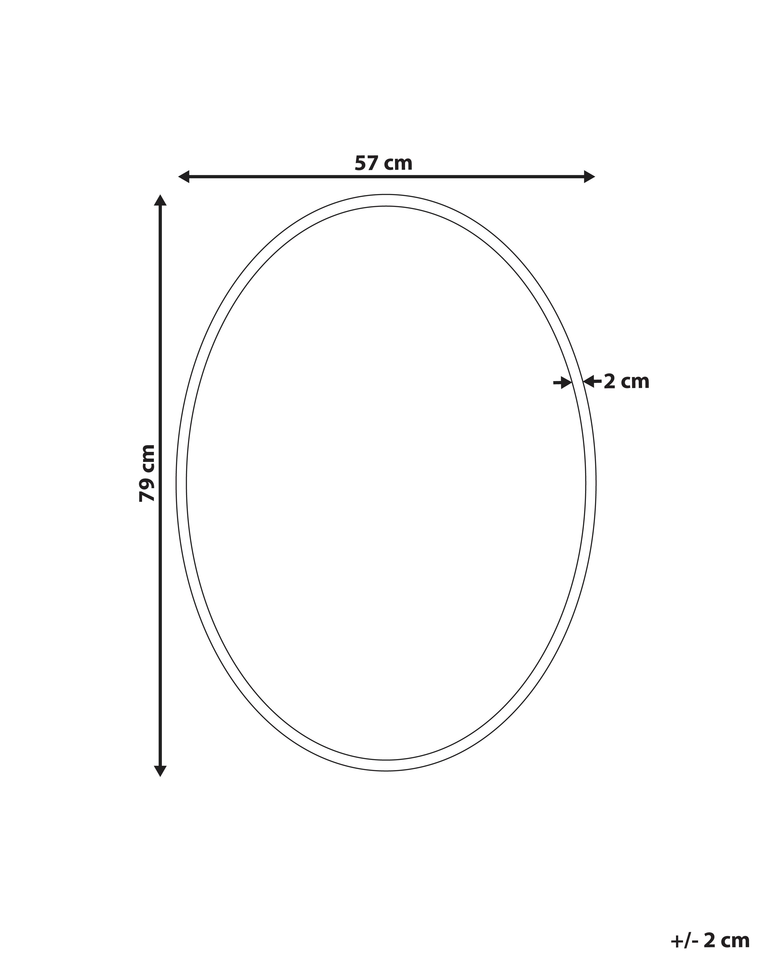 Wandspiegel OUVEA 57 cm 79 cm Metaal Goud