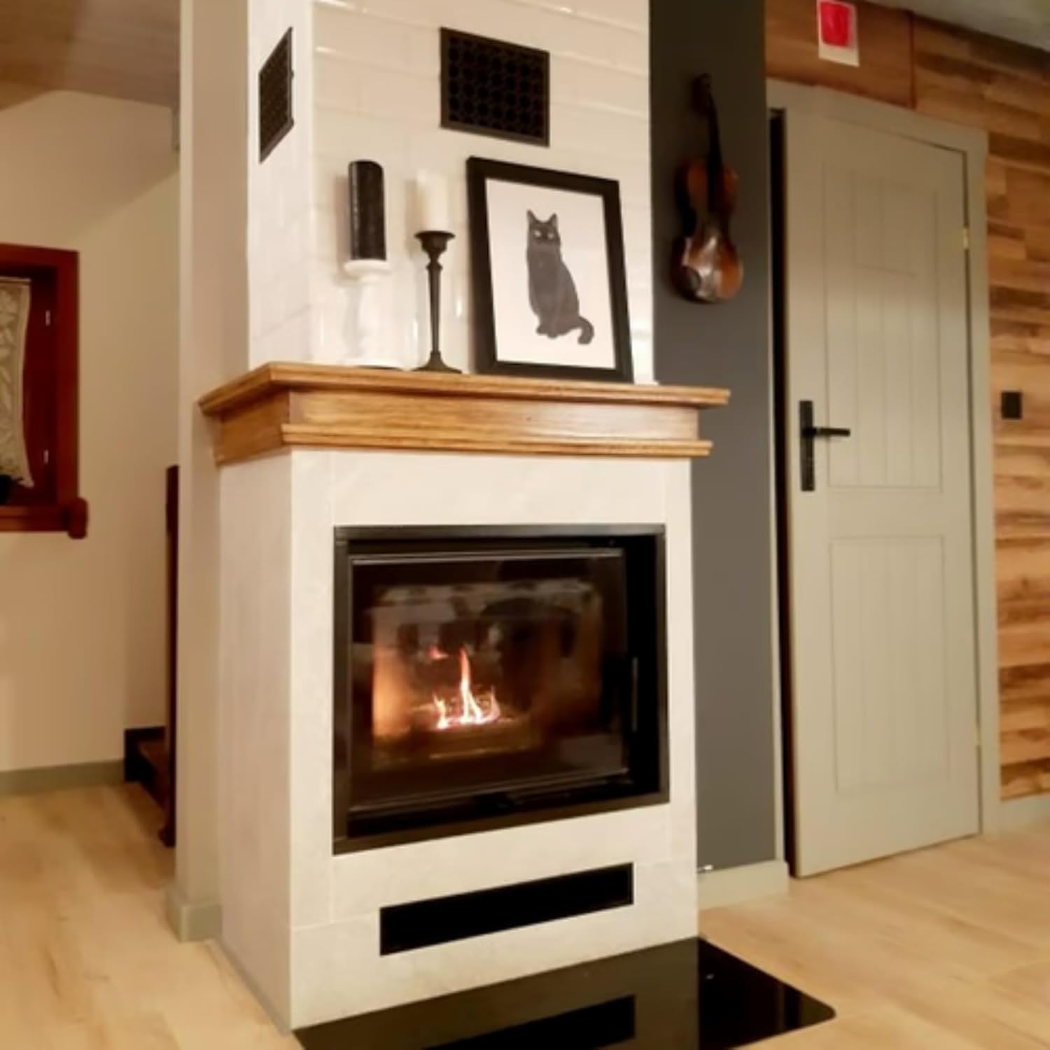 KRATKI Kamineinsatz ZUZIA ECO 12 kW – Gusseisen-Kamineinsatz mit Ø 180 mm Rauchrohr, sauberes Glas-System, Dreifach-Belüftung & hoher Wirkungsgrad