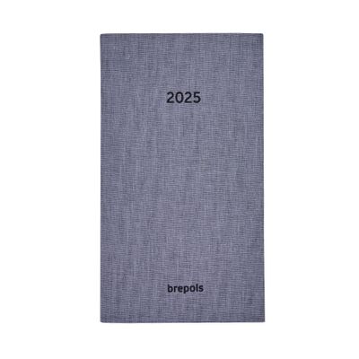 Agenda de poche Notavision Dubletta - 1 semaine sur 2 pages - 9 x 16 cm - gris - Brepols