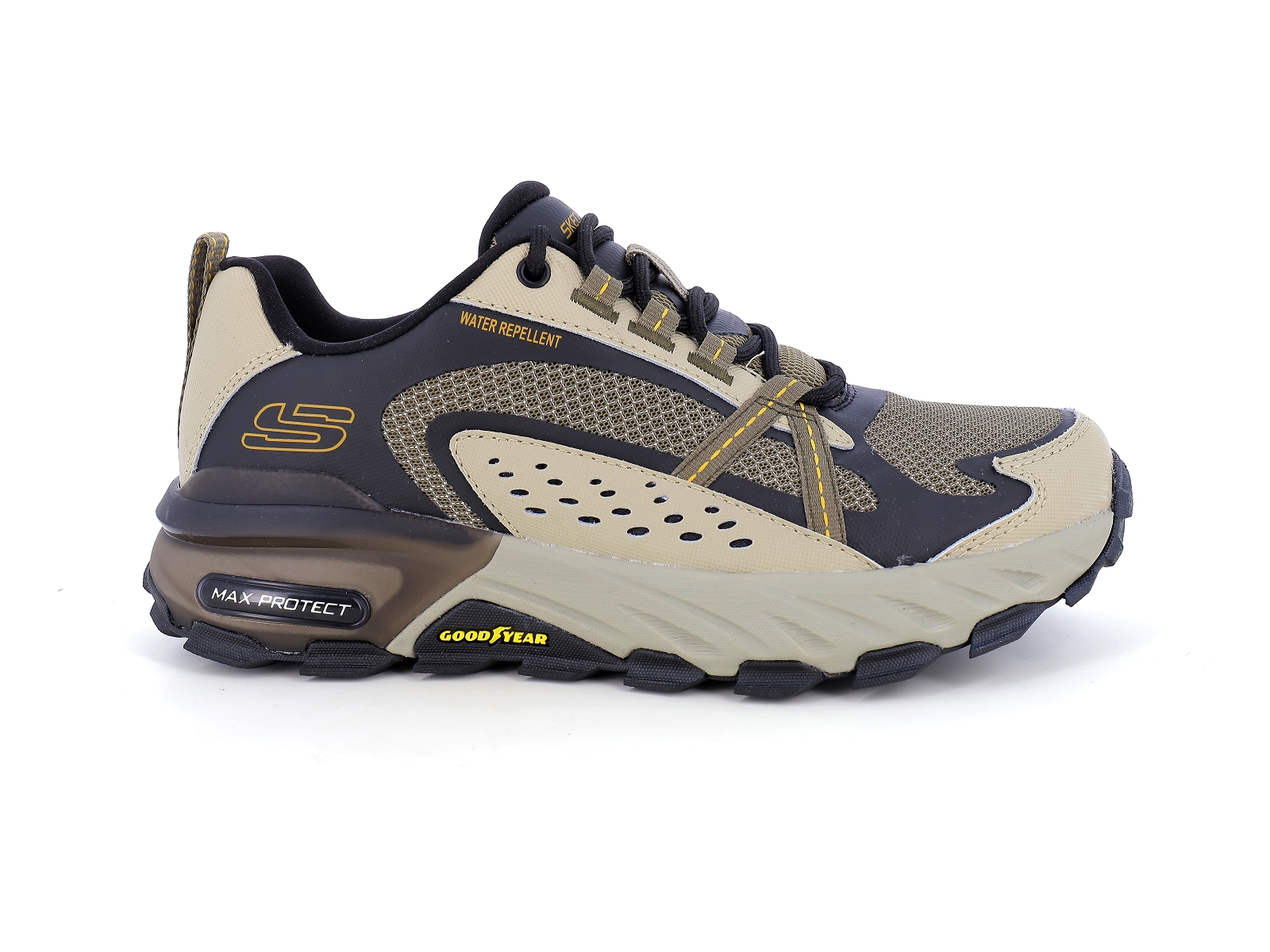 Skechers-MAX PROJECT Synthétique Noir Beige