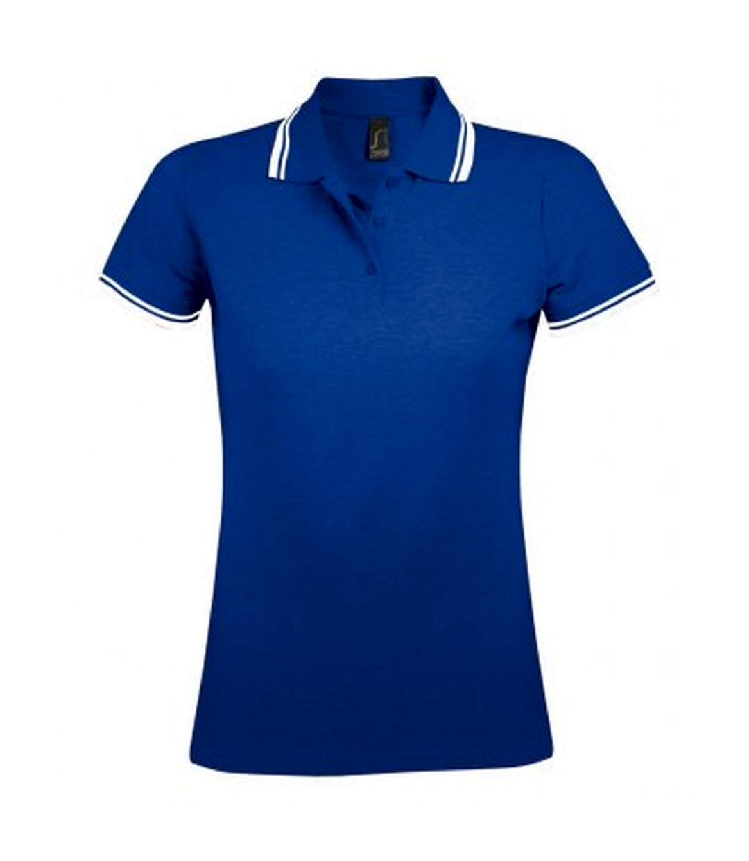 SOLS - Polo manches courtes PASADENA - Femme (Bleu roi/blanc) - UTPC2432