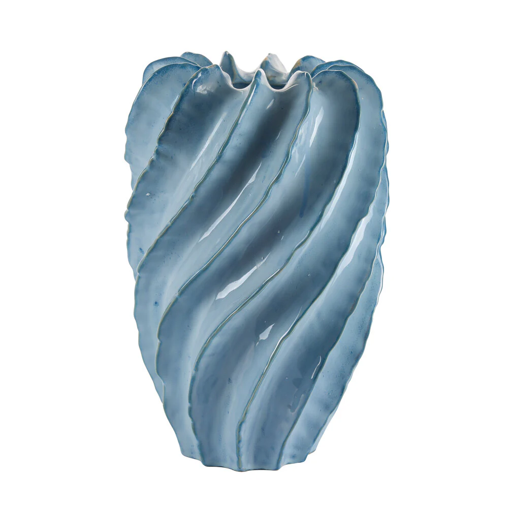 Bahne Interior  Vase med kanter, blå - H35,5cm