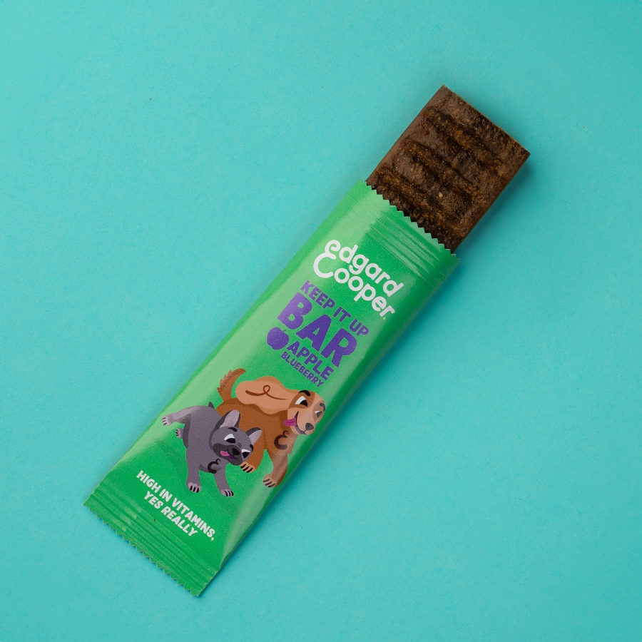 Barrinhas para cães Edgard & Cooper sabor maçã e mirtilo