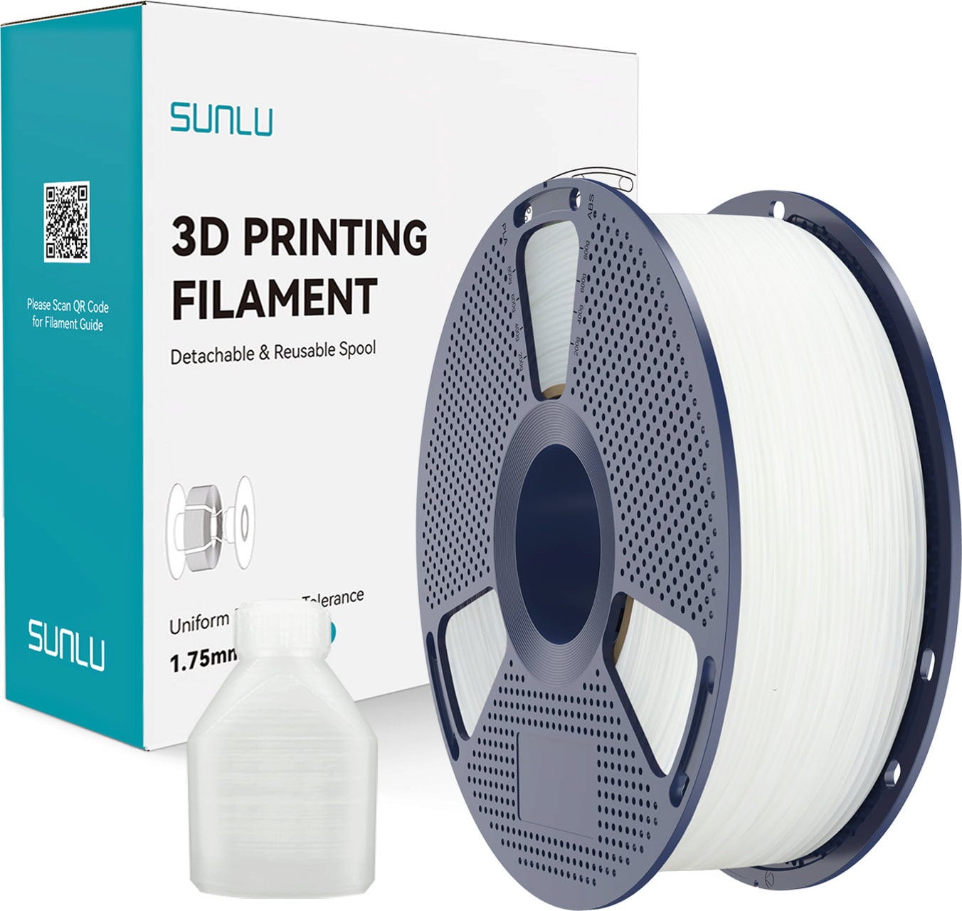 SUNLU  PP Natural, 1,75 mm / 800 g    Vielseitiges Filament für Alltag & Technik
