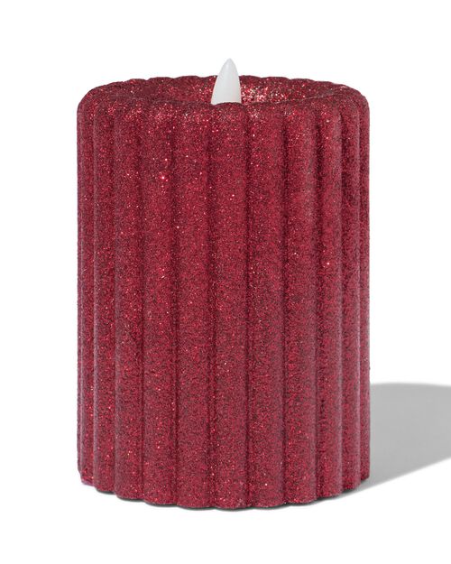 led kaars glitter goud klein