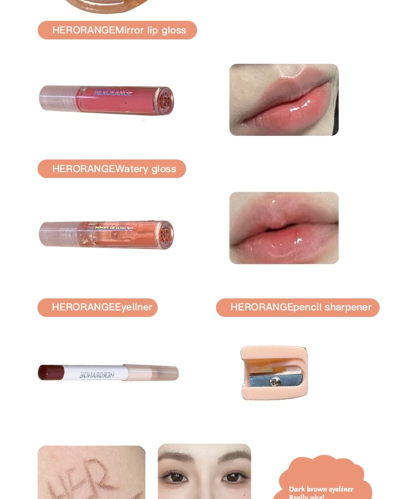 HERORANGE - Set van 6: Energetische oranje make-up geschenkdoos - Oranje