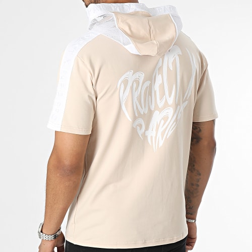 Tee Shirt Capuche A Bandes 2310074 Beige