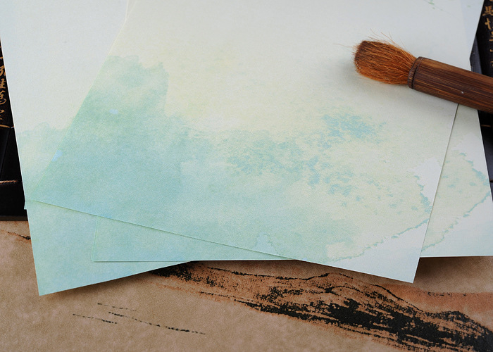 (8er Set) 100gm2 Briefpapier Design Schreibpapier - Blumenranke