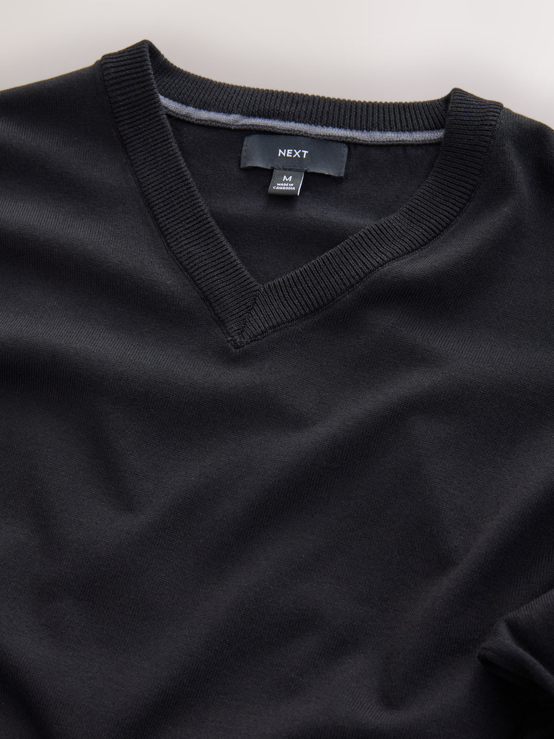 Zwart - Cotton Rich Long Sleeve Jumper