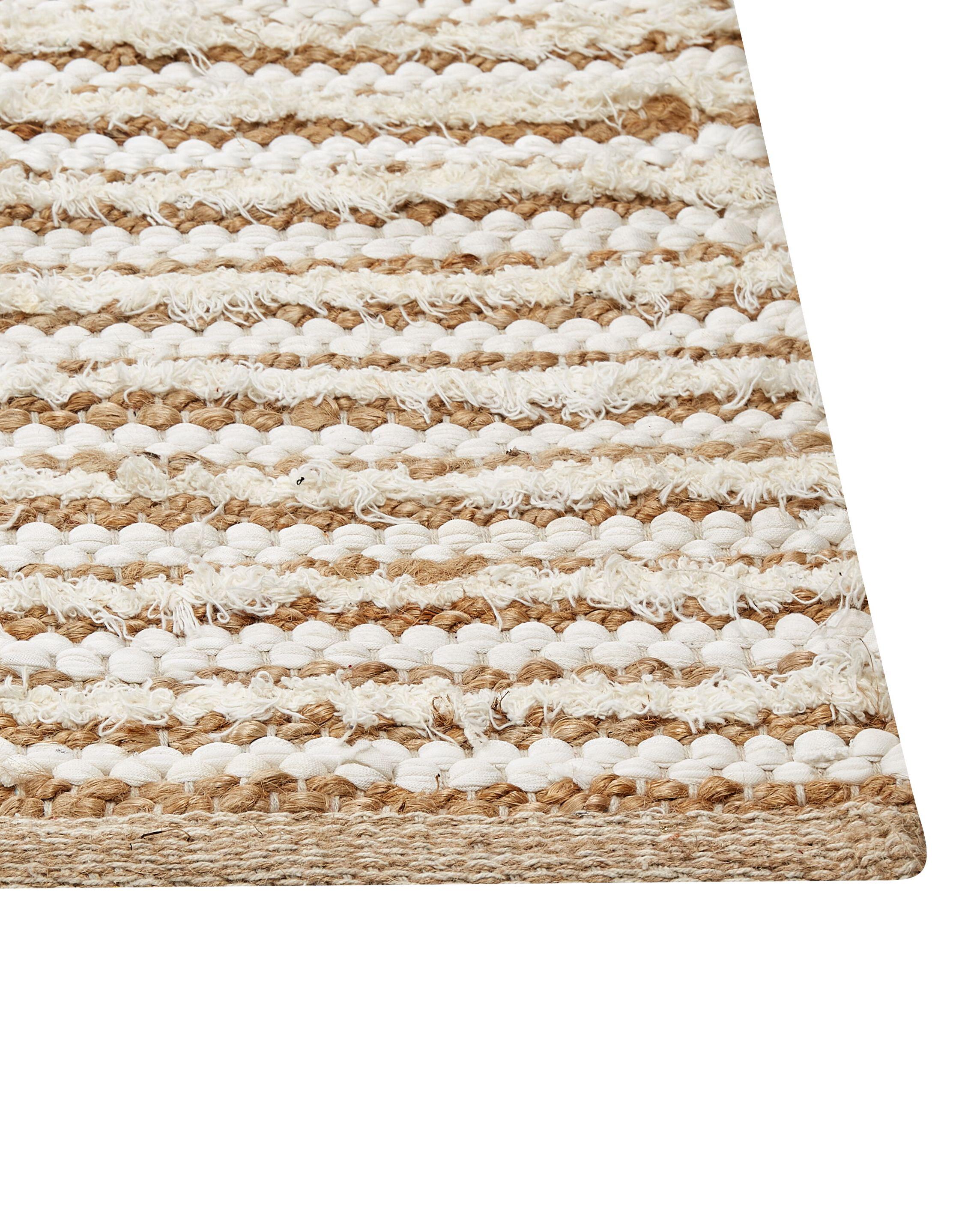 Vloerkleed BARKHAN Beige 300 x 400 cm Katoen