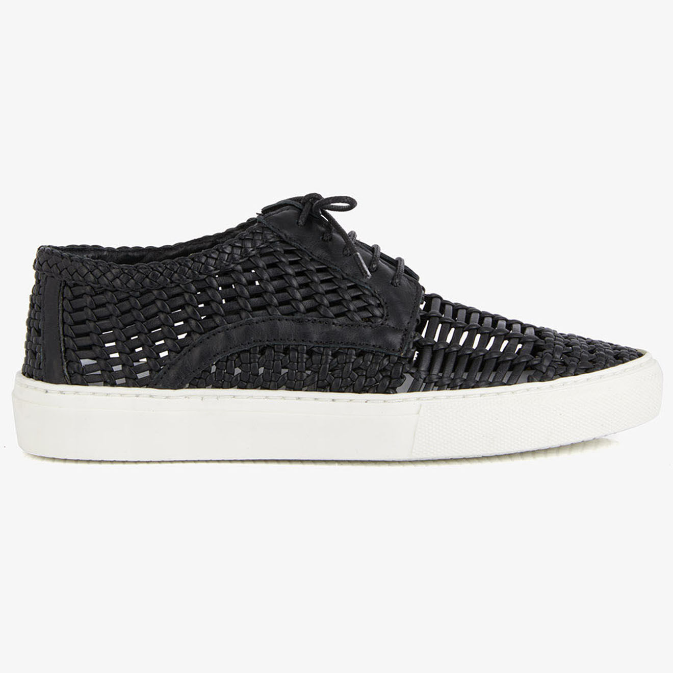 Mellow Yellow Baskets en Cuir Bea noires