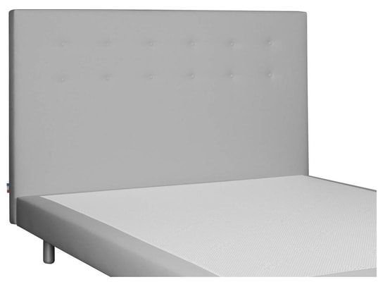 CONCEPT1 - Lit déco Cannes 140x190cm gris clair