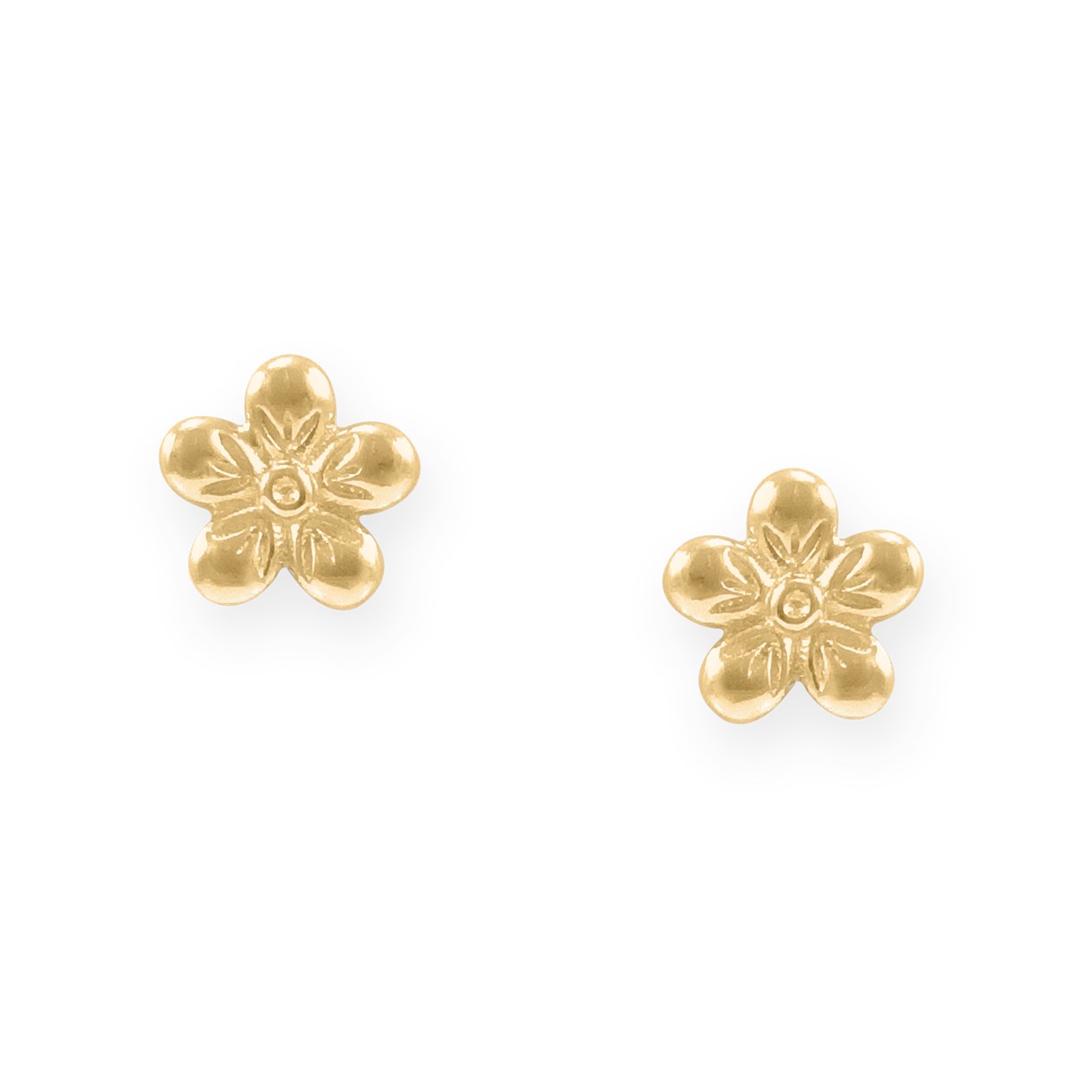 Boucles d'oreilles fleur plaquées or
