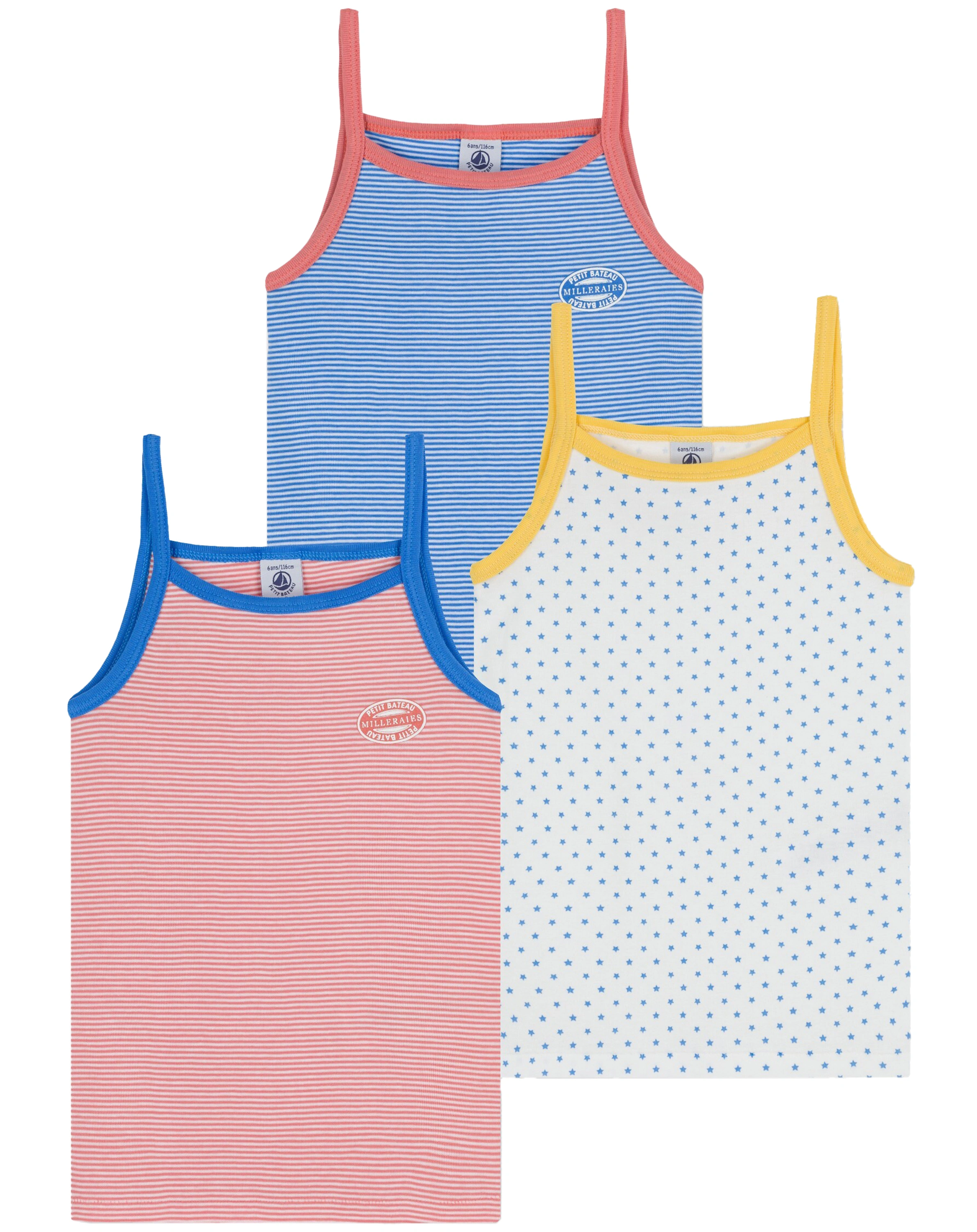 Träger-Unterhemd GIRL CLASSIQUE PB 3er-Pack in multico