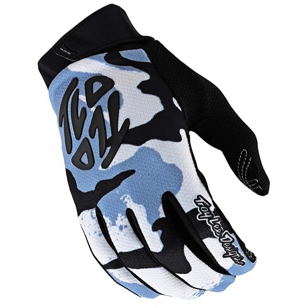 Troy Lee Designs - Gants GP Pro Boxed In Noir / Camouflage Gris / Bleu