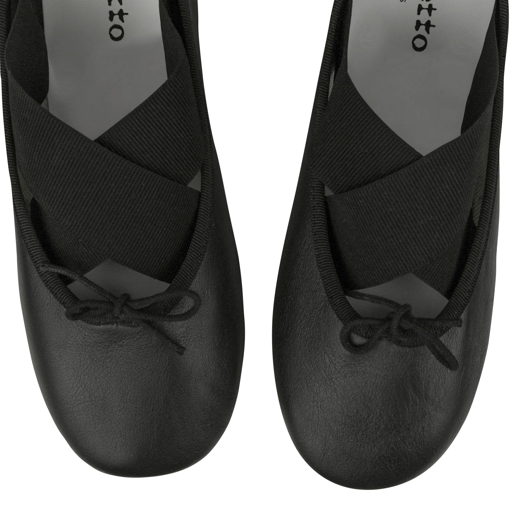GIANNA - Ballerines élastiquées en cuir| Noir