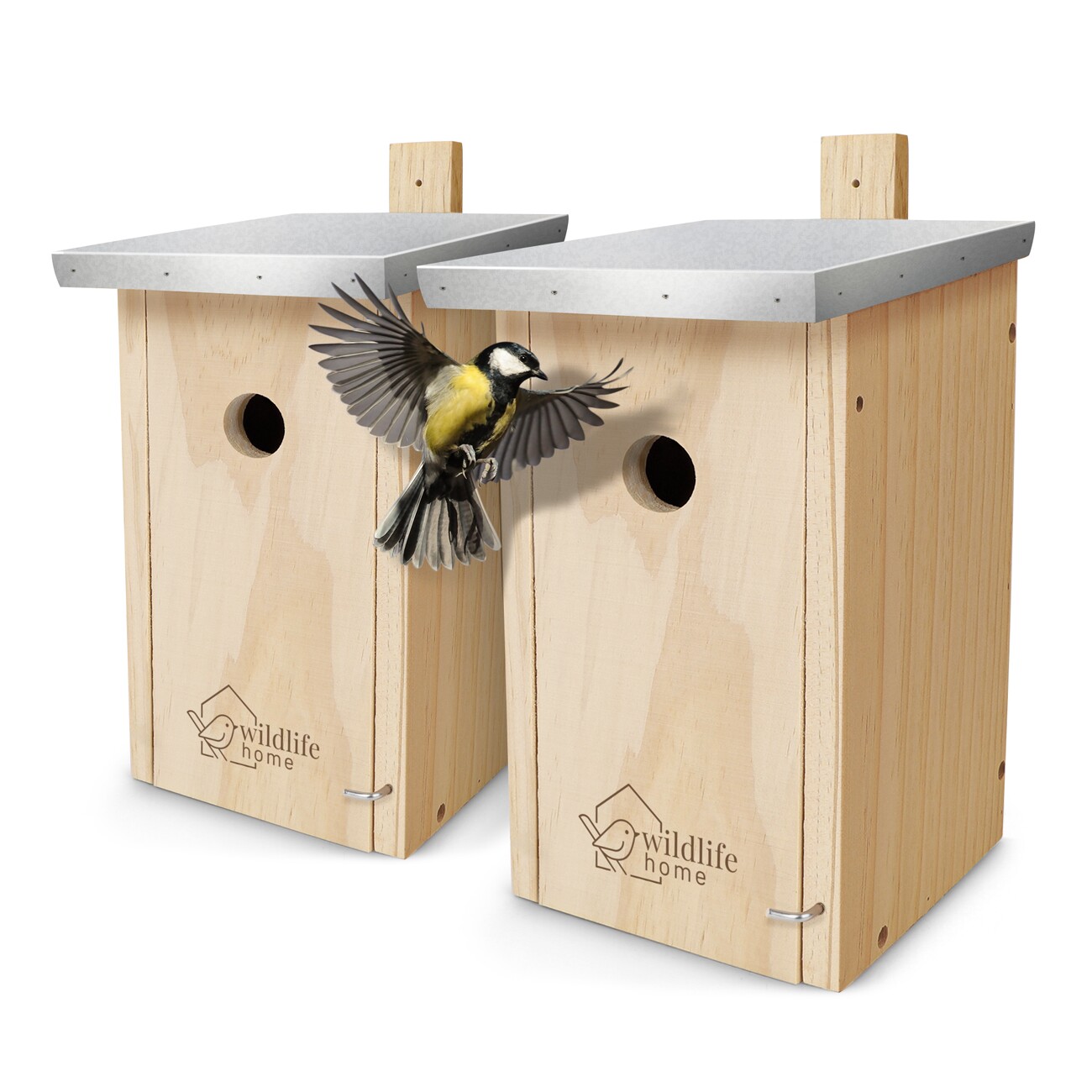 WILDLIFE HOME Nistkasten für Kohlmeisen & Co. 2er Set