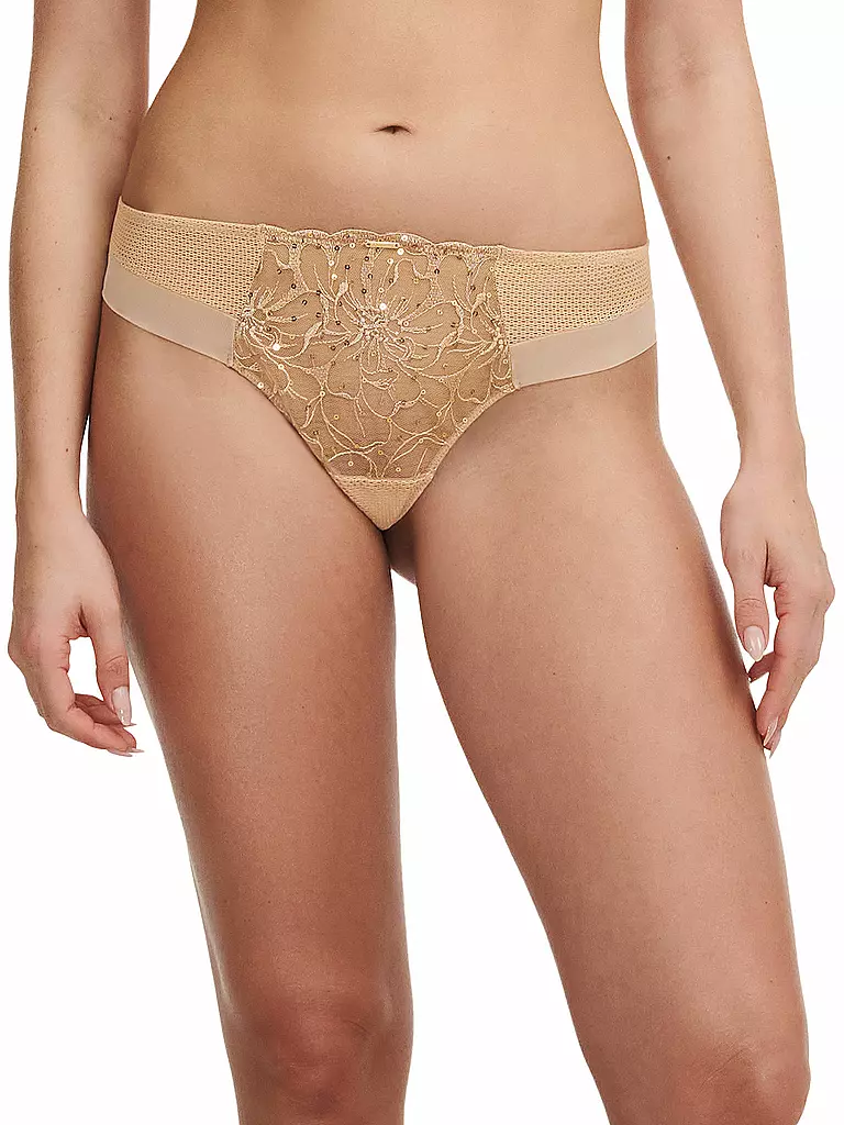 CHANTELLE String FLEURS SIGNATURE toffee sequins camel