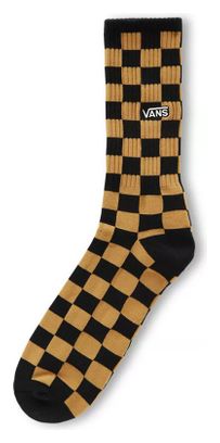 Chaussettes Vans Checkerboard Crew II Marron