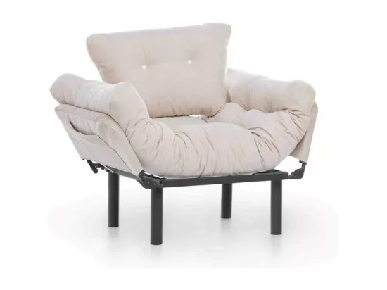 Fauteuil convertible NITTA en plusieurs couleurs - Couleur: Crème
