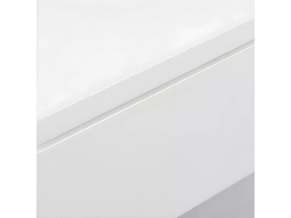 Kamichi - Table de chevet murale réversible en bois - Blanc