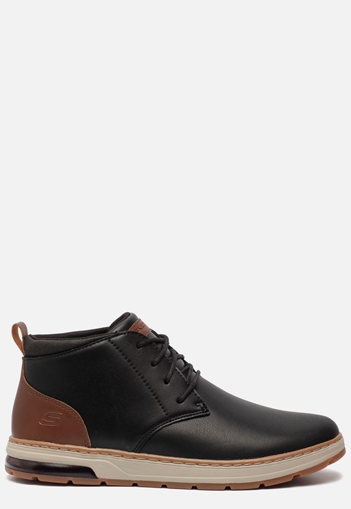 Skechers Evenston Veterschoenen zwart Leer