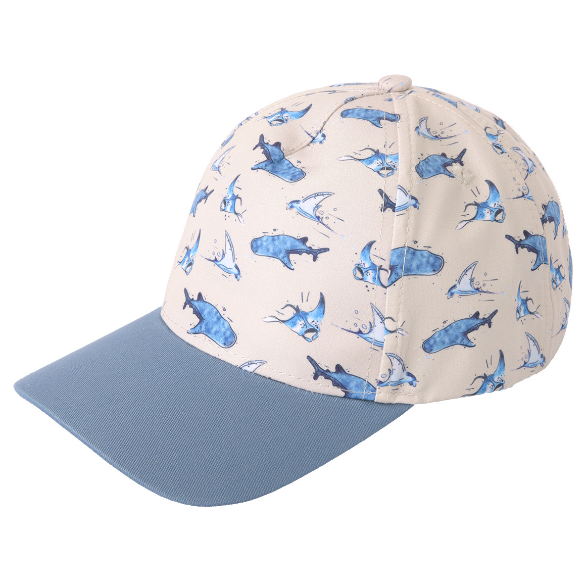 Topolino Jungen Kappe mit Meerestieren beige / blau