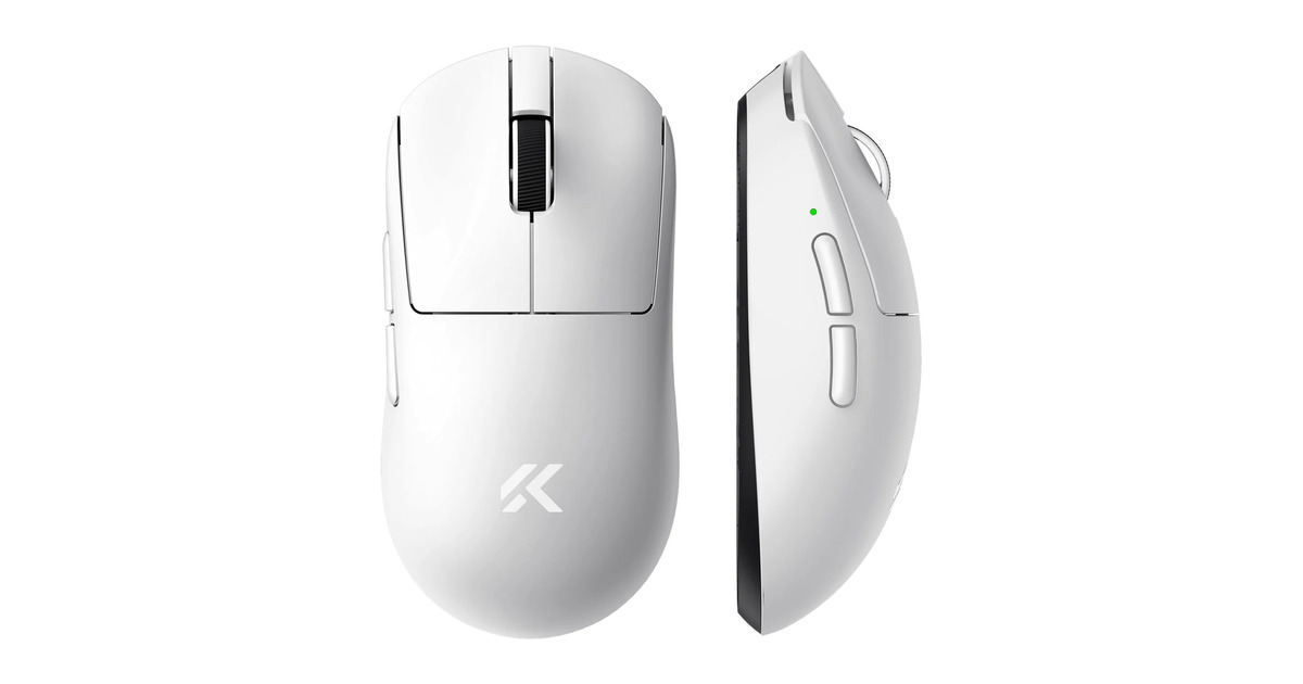 MCHOSEA7 V2 Ultra gaming muis  (Wit, 42000 DPI, 2.4 GHz / Bluetooth / USB-C)