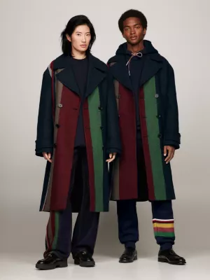 Casaco de lã listrado oversized Tommy x Pendleton New York