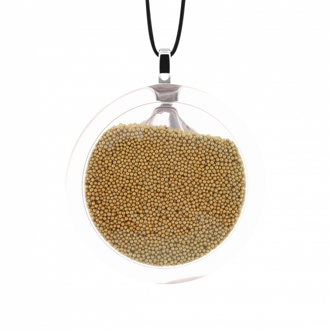 Pendentif en verre soufflé - Cachou Medium Billes