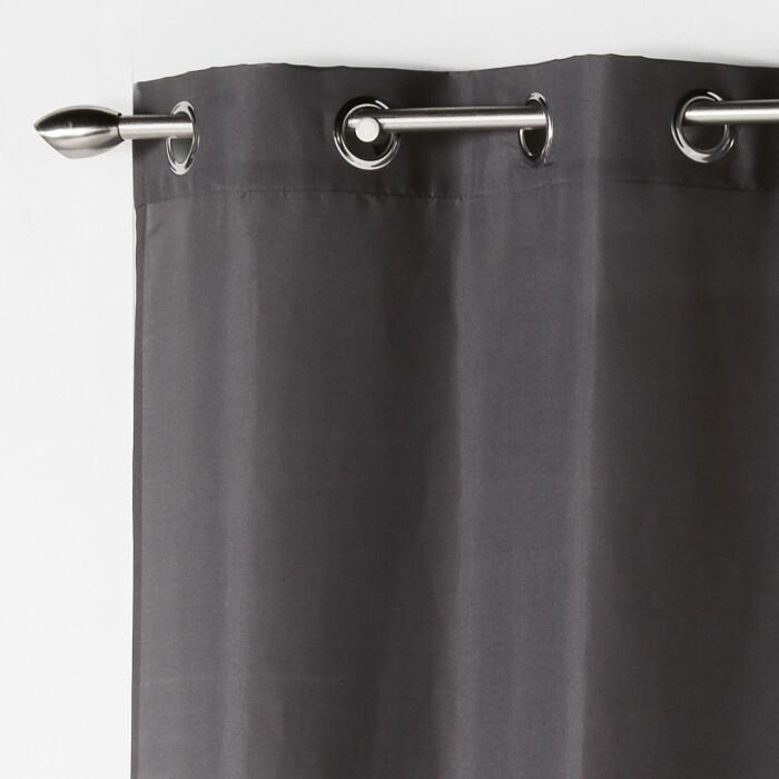 RIDEAU A OEILLETS 140X260CM ABSOLU ANTHRACITE