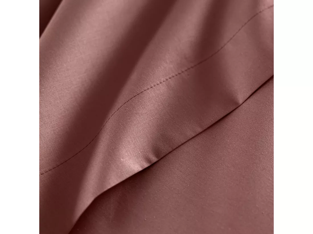Drap plat coton percale Rose 240x310 - SOMEO - MORPHEE
