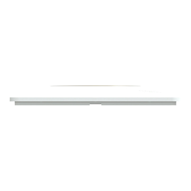 Plaque de finition double verticale Schneider Electric Ovalis blanc bague laiton