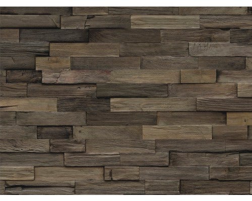 Houten lambrisering Teak Reclaimed Charred 20x50 cm