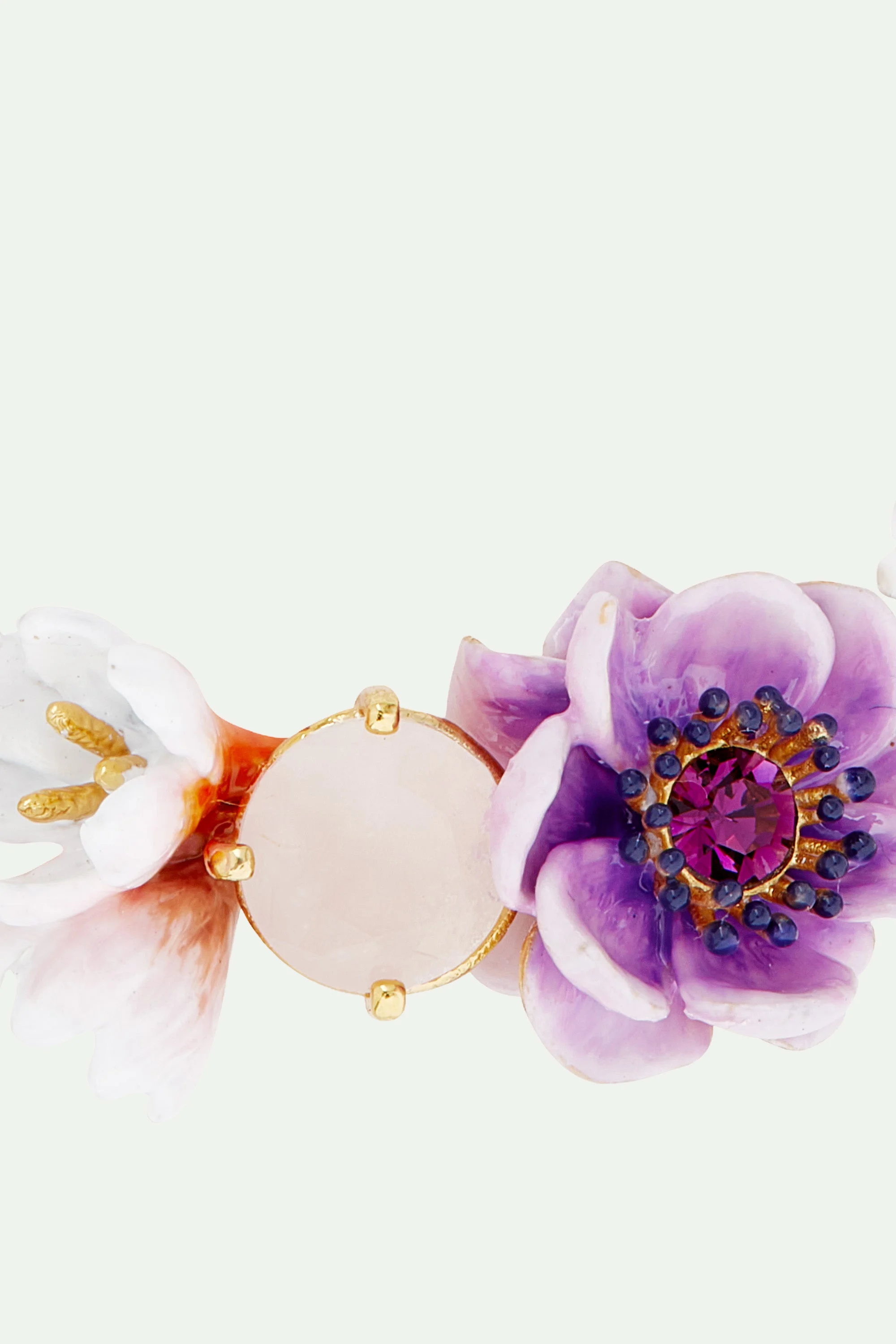 Collier plastron bohème 3 fleurs | Multicolore
