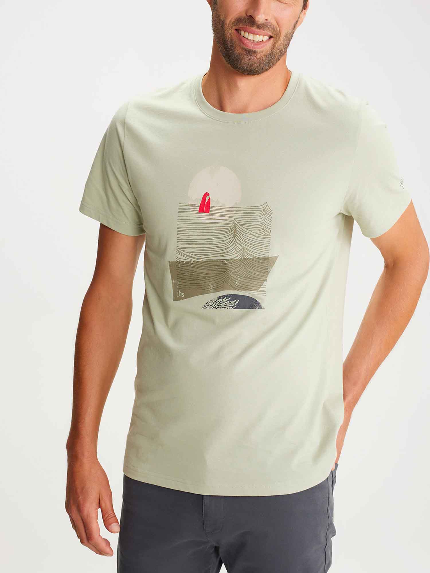 Tee Shirt Homme Coton Biologique Kaki