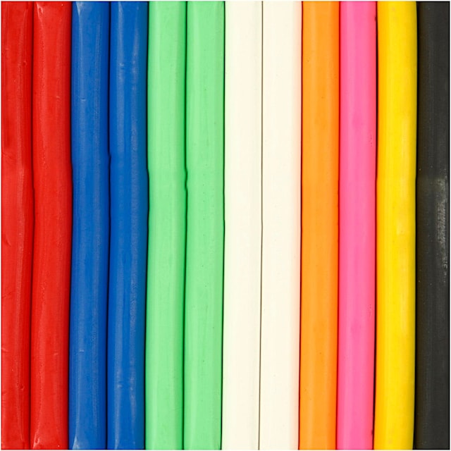 Modellervoks, ass. farger, 8x500 g/ 1 pk.