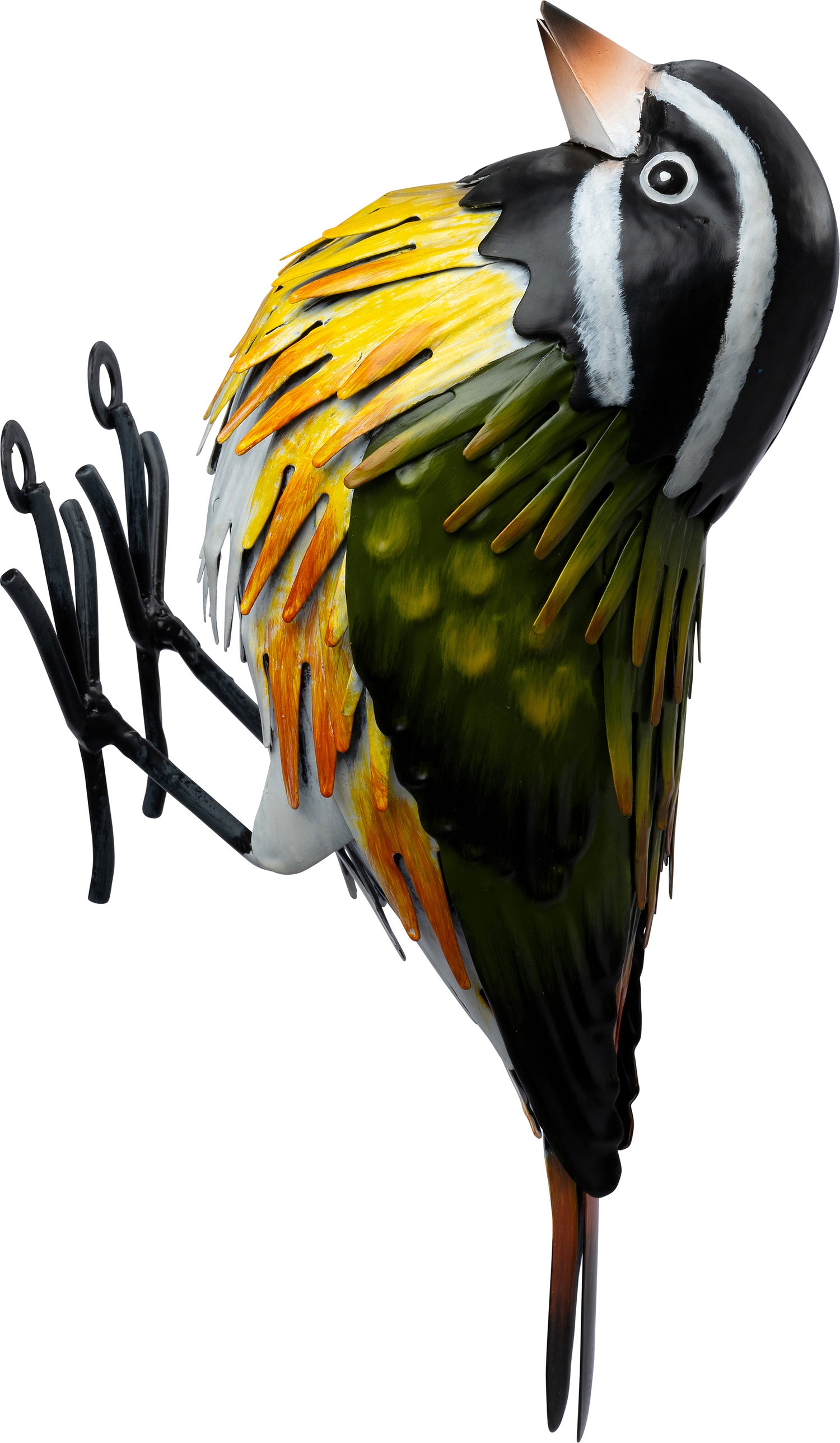 Intratuin tuin wanddecoratie Aves vogel zwart / geel 29 x 9 x 14 cm