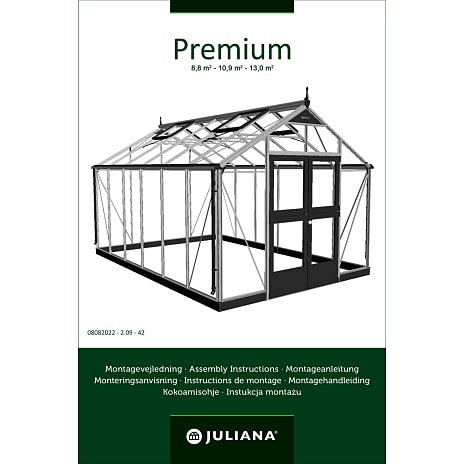 Juliana Premium drivhus - Antracit