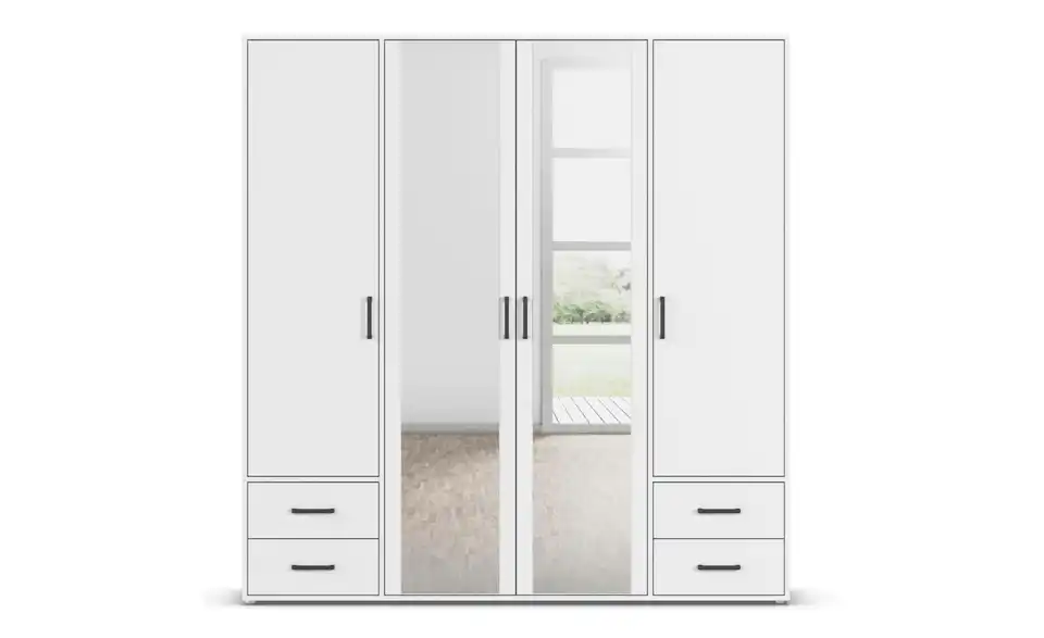 Drehtürenschrank ohne Absetzung 187 cm 4 Stück