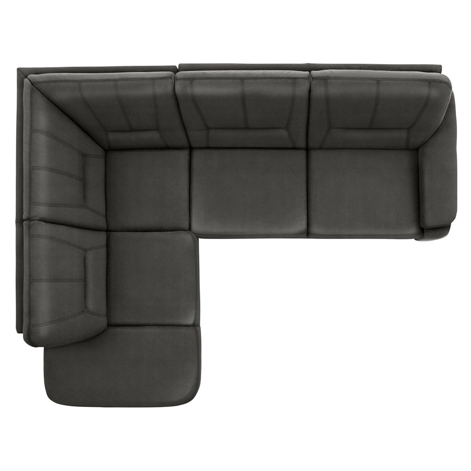 polsterpower Ecksofa - Holiday steel - Basismodell - Ottomane links