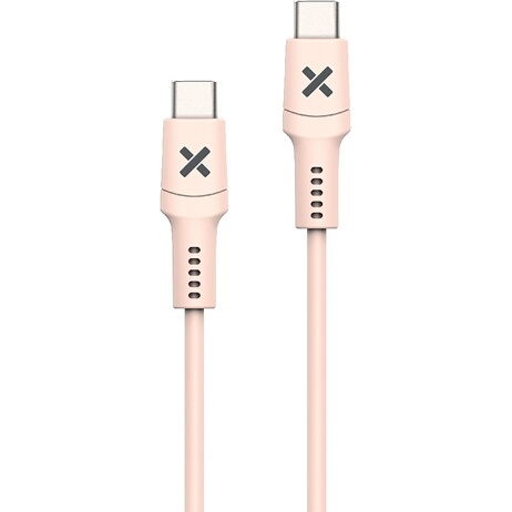 Câble téléphone portable Wefix Cable USB-C vers USB-C 60W 1m Rose