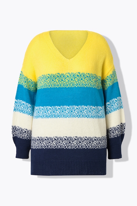 Pullover, oversized, Colorbocking, Seitenschlitze