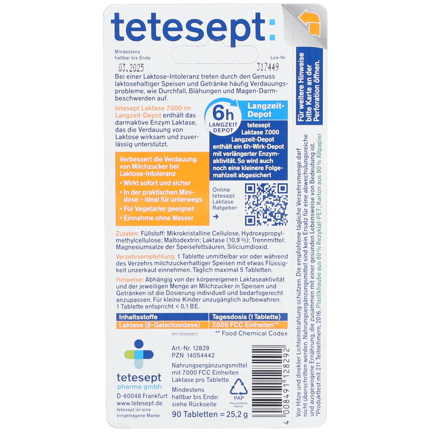 tetesept: Laktase 7.000