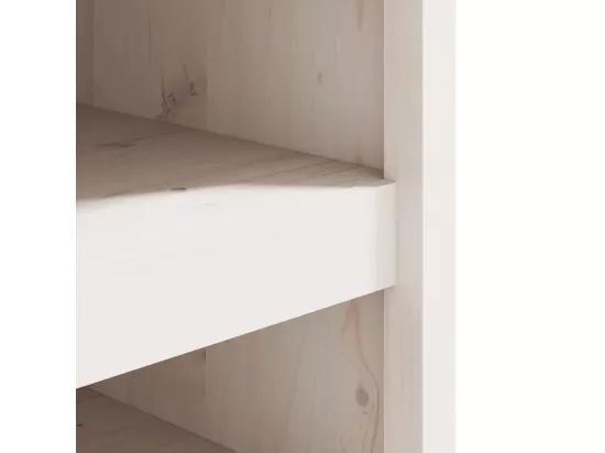 Armoire de cuisine d'extérieur blanc bois de pin massif
