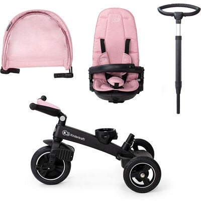 Kinderkraft Trehjulssykkel Easytwist, Rosa
