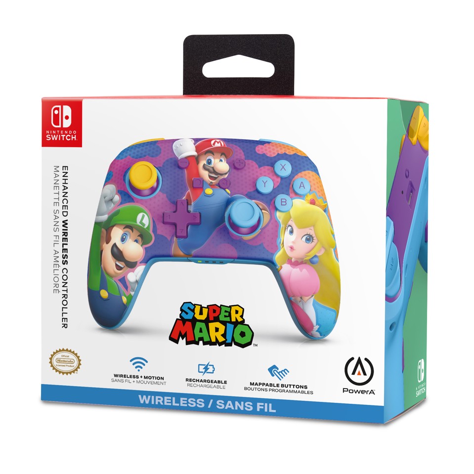 PowerA Enhanced Wireless Controller - Color Splash Heroes Nintendo Switch)