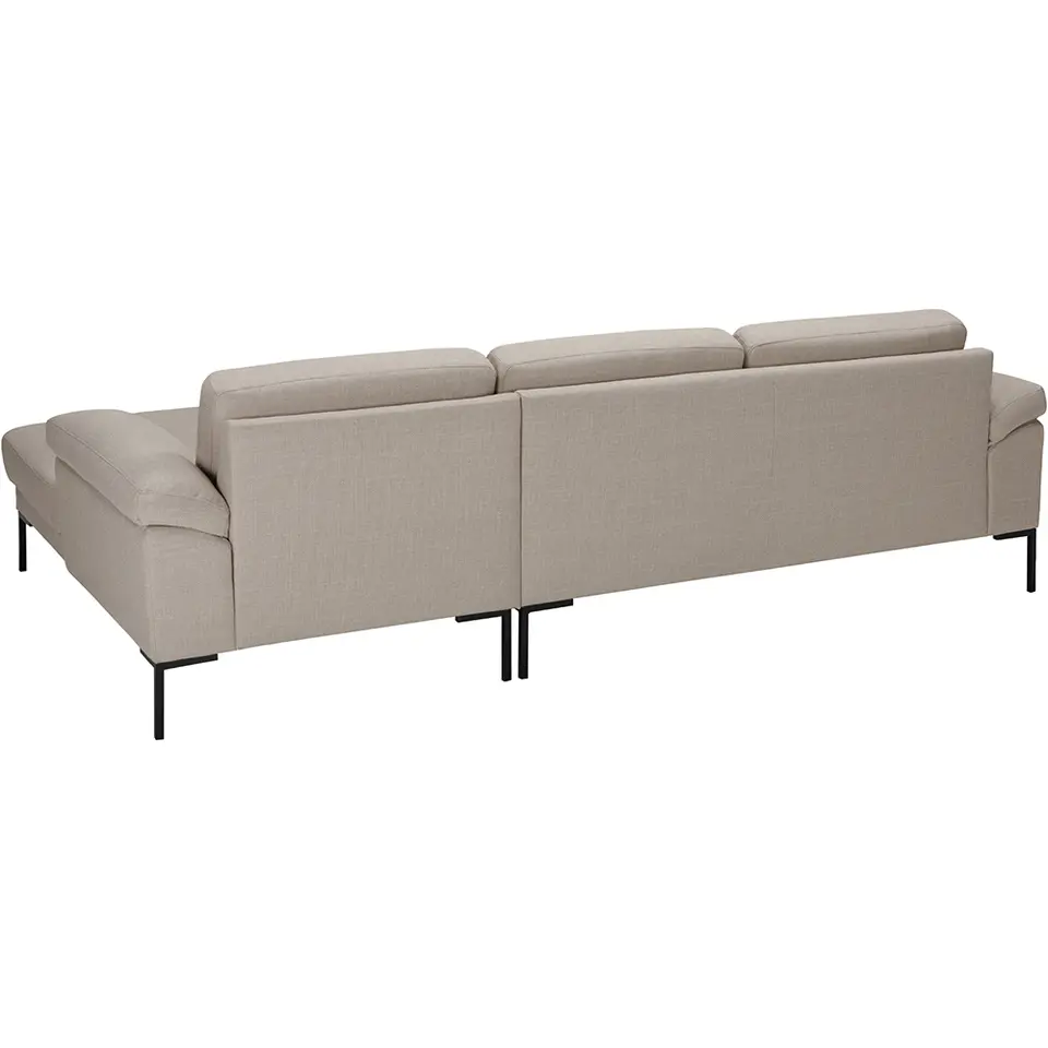 Bank Tom met chaise longue rechts - Basel - beige